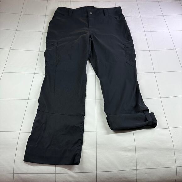 Duluth Trading Co Pants Womens 12 Black Dry on the Fly Bootcut Nylon Roll Up Hem - Picture 12 of 13